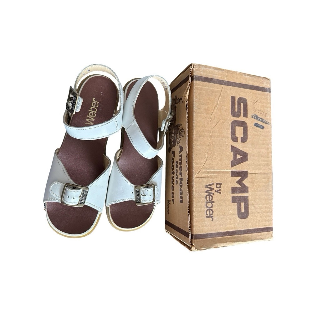 Vintage Scamp by Weber white sandals shoes aruba size girls 4 womens 5.5 6 gum